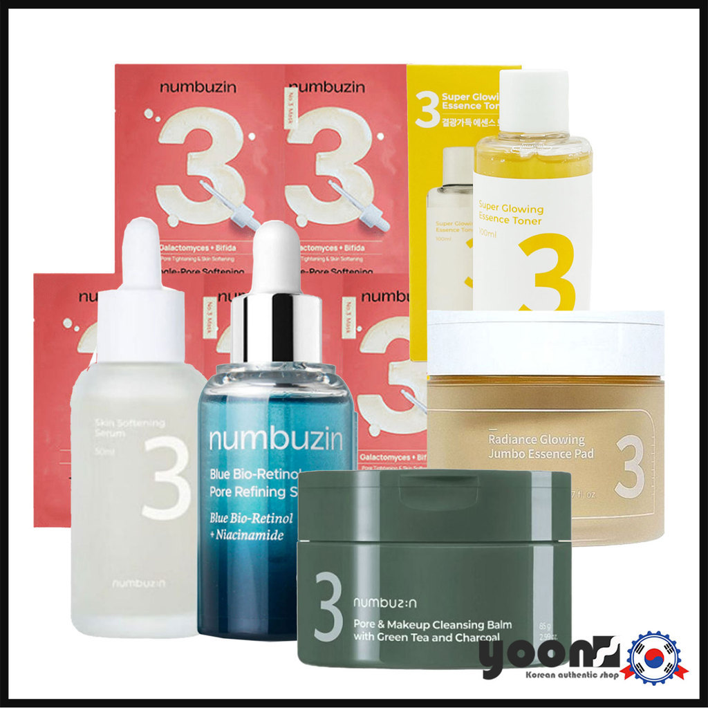 [numbuzin] No. 3 Soft Texture Serum 50ml / Ampoule 30ml / Toner 100ml / Jumbo Pads 70ea /  Serum Pac