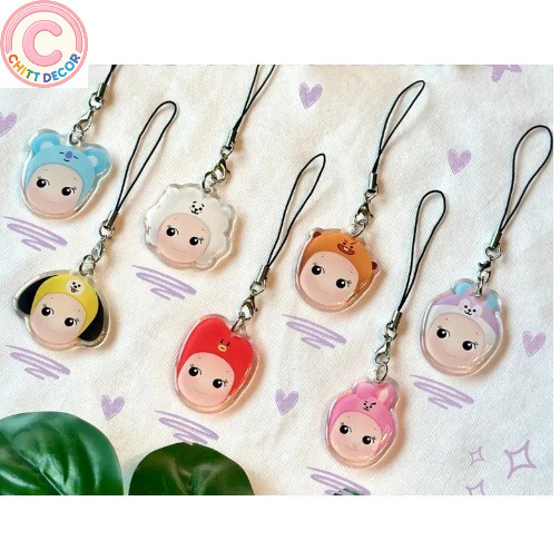BT21 Sonny Angel Phone Charm, BTS, Bangtan, Koya Shooky RJ Mang Chimmy Tata Cooky, RM, Yoongi, Jin, 
