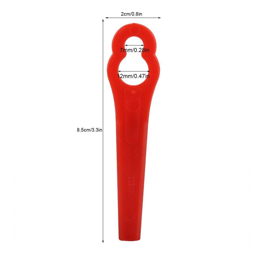 Rrianfo Garosa 100 Chiếc Máy Cắt Cỏ Lưỡi Cắt Máy Nhựa Lưỡi Cắt Tỉa Động Cơ Bàn Chải Bộ Phụ Kiện Tông