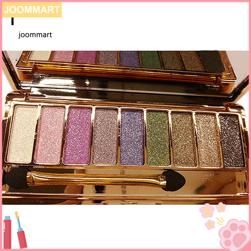 [Jm] 9 Màu Shimmer Eyeshadow Eye Shadow Palette & Bộ cọ trang điểm mỹ phẩm