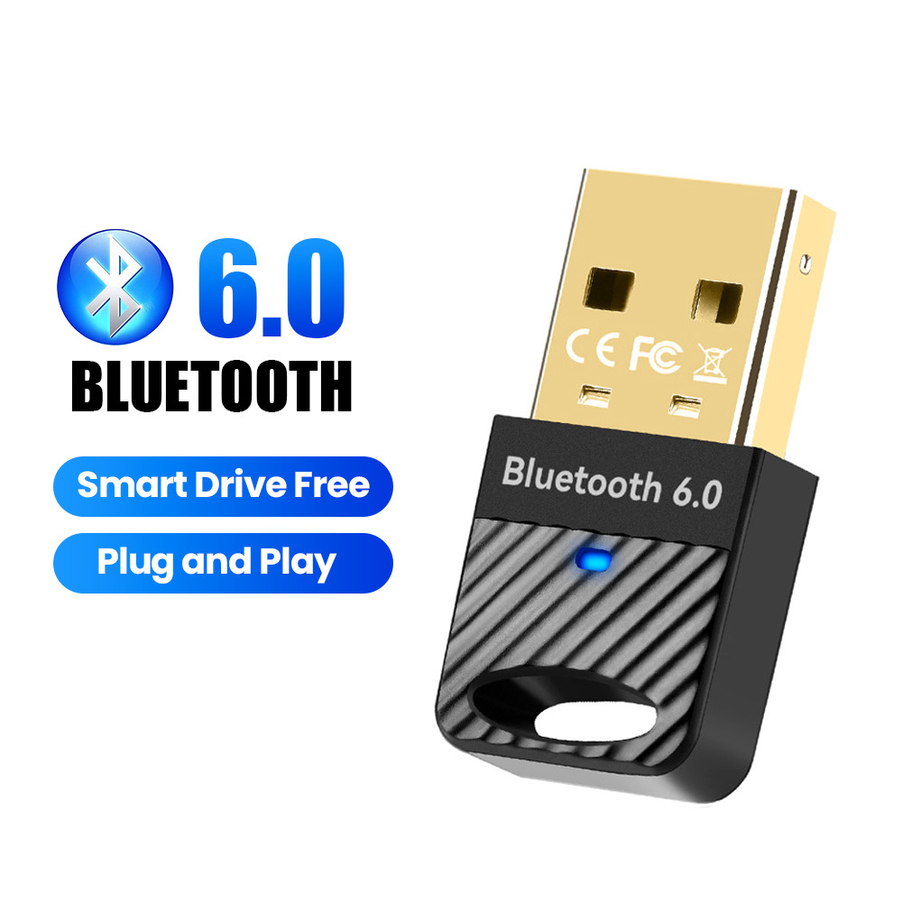 Bộ chuyển đổi USB Bluetooth 6.0 không dây Bộ thu phát Bluetooth Trình điều khiển miễn phí cho bàn ph