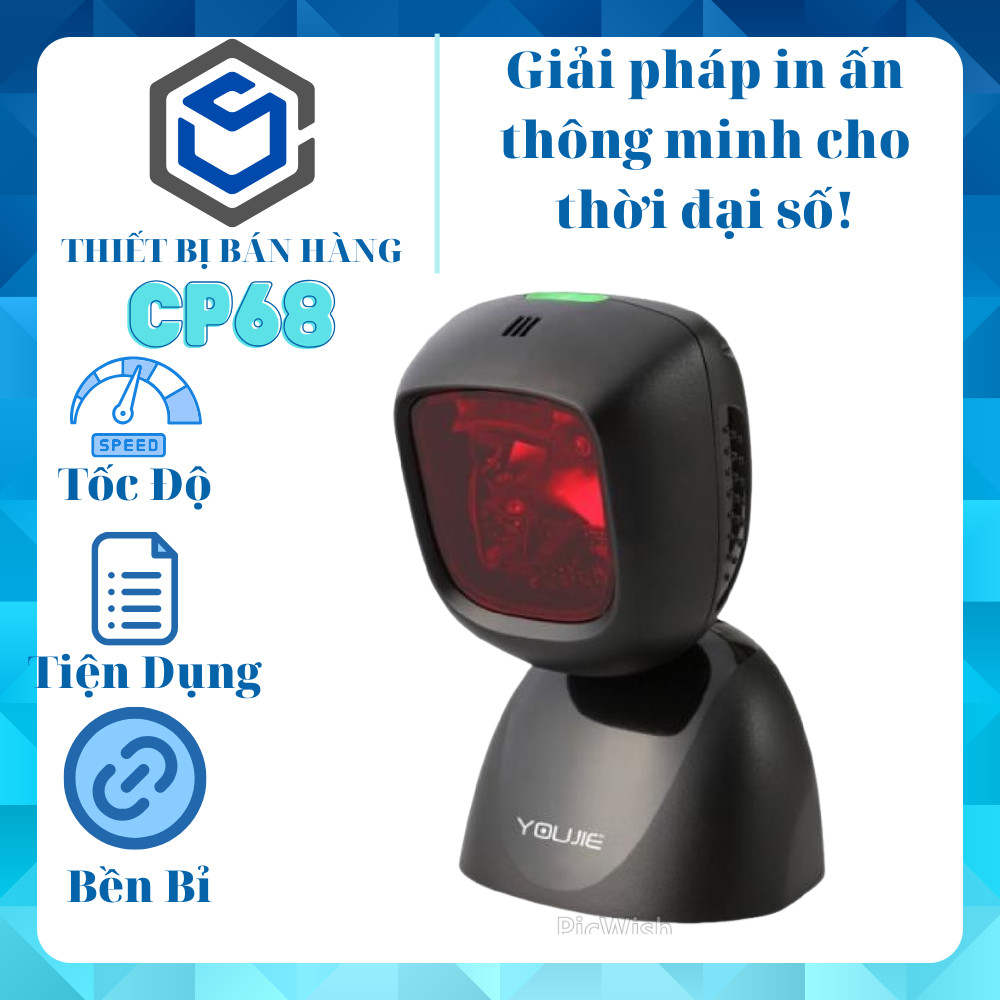 Máy quét mã vạch đa tia 2D để bàn Honeywell Youjie HF600