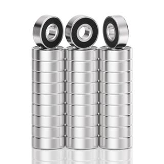 30 Chiếc Quay Tự Do 608 2RS Vòng Bi Thép, Kích Thước Chính Xác 608 Vòng Bi Với Con Dấu Cao Su Đôi, Ván Trượt Chống Bụi / Rỉ Sét Vòng Bi 608, Lý Tưởng Cho Máy In 3D, Máy Tự Làm