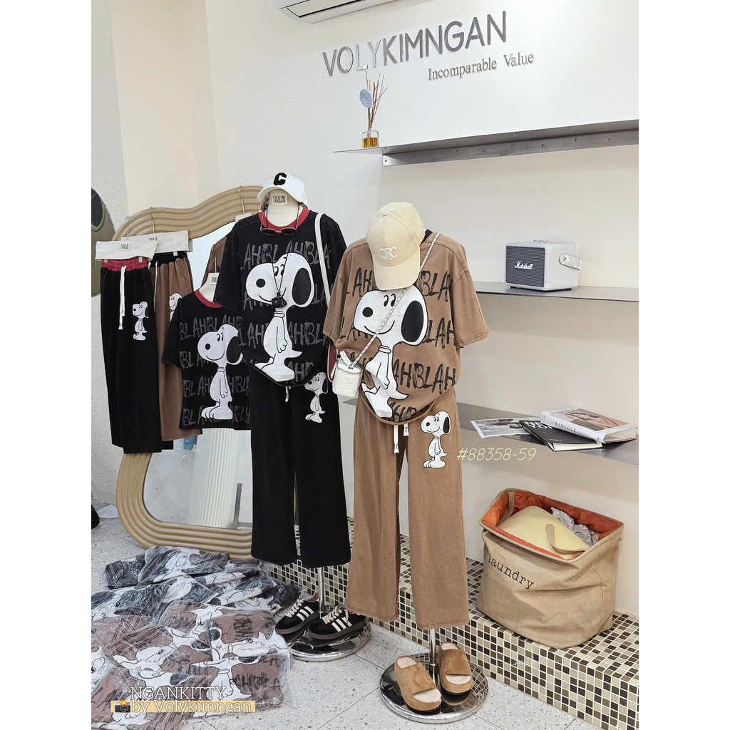 Set chó Snoopy suông viền