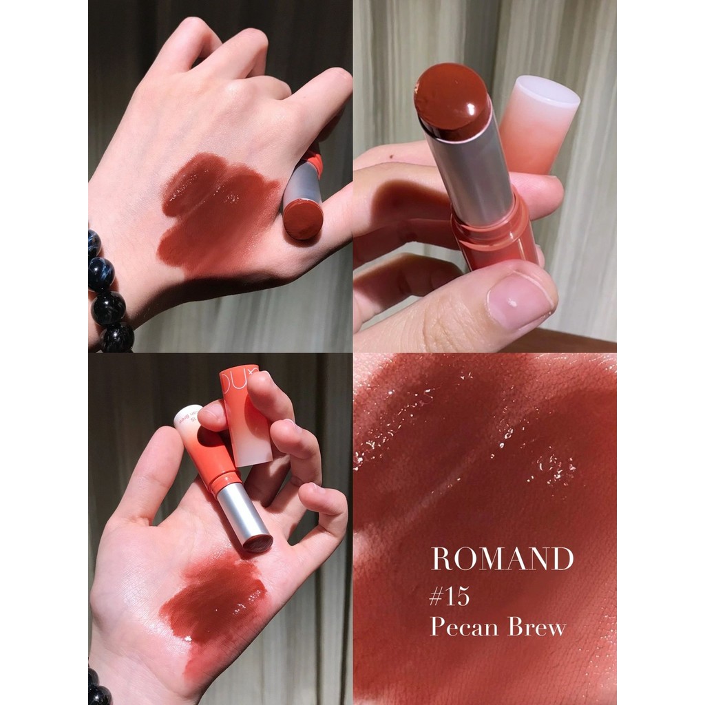 Nâu hồng da nâuPure Desire High Cold Mirror Glass Lip romand Jelly Lip 06 11 15