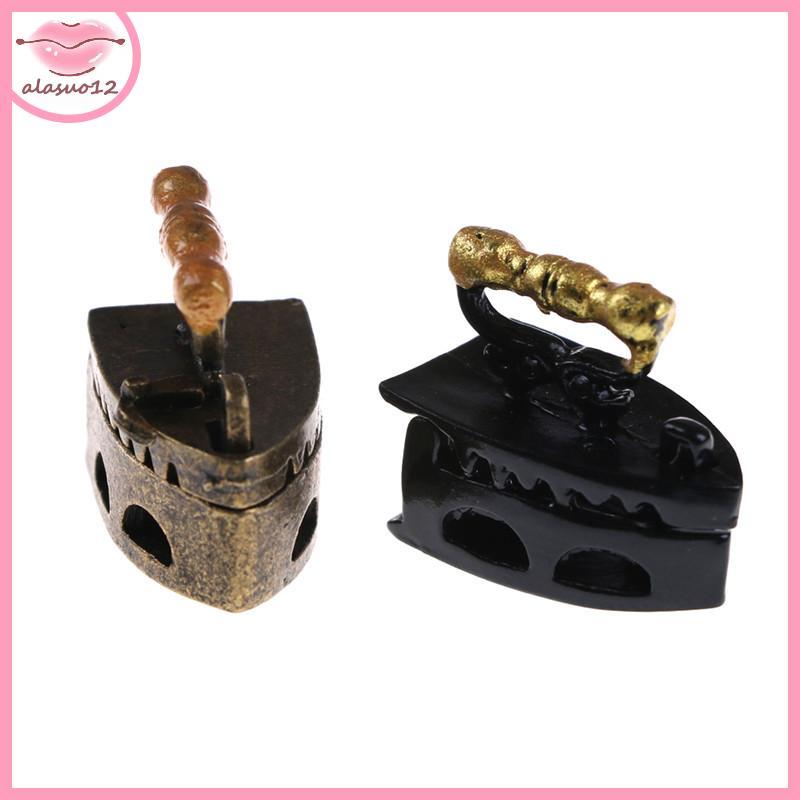 [alasuo12] Mẫu Phòng Búp Bê Mini Cũ Thu Nhỏ Quần Áo Sắt Dụng Cụ Boutique