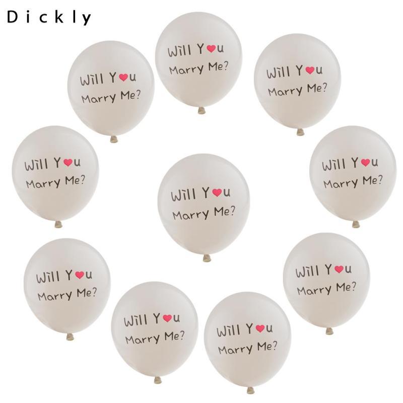 Bóng bay cao su "Will You Marry Me" đa chức năng Dickly 10, 12 inch