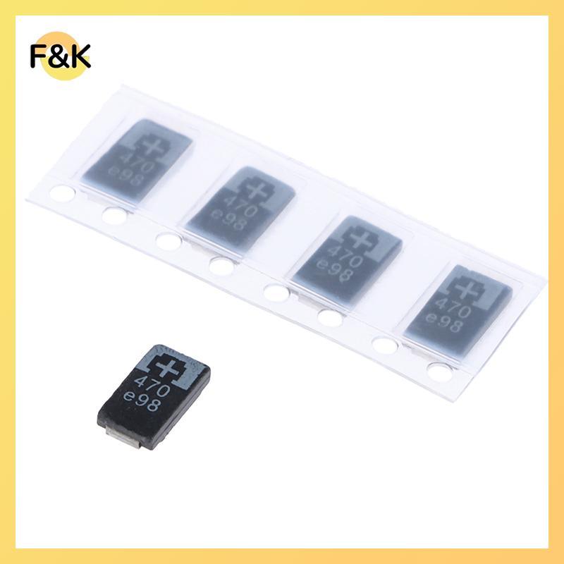 F & K 5 CÁI 2R5TPE470M9 470 2.5V 470UF Tụ điện Tantalum Tụ điện Polymer.