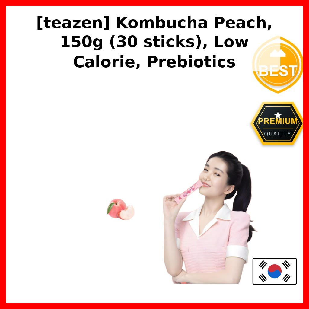 [teazen] Kombucha Peach, 150g (30 que), Low Calorie, Prebiotics / Kombucha Peach Hàn Quốc / Low Calo