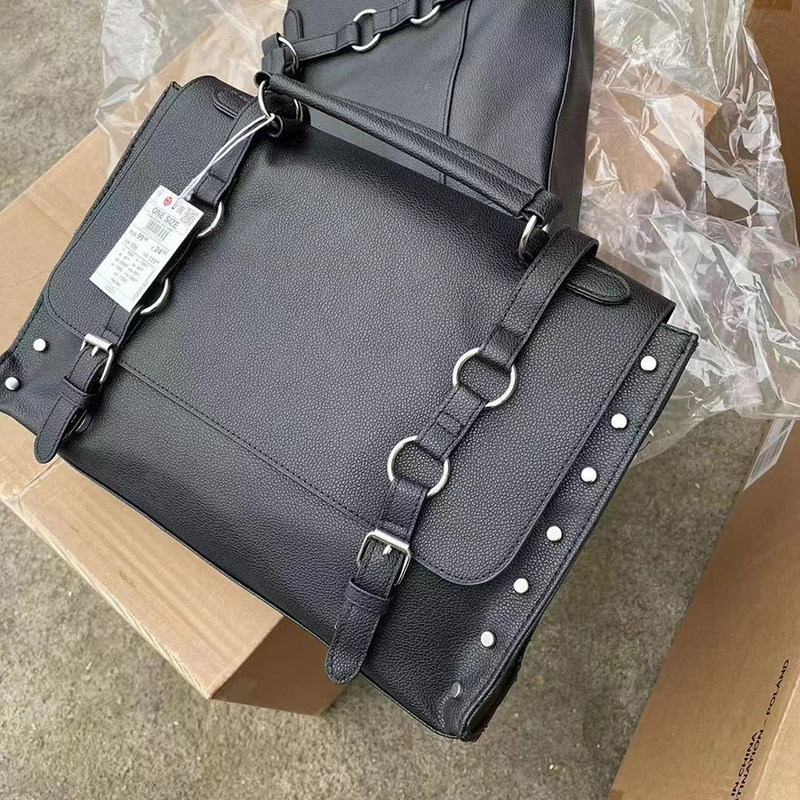 Hàng tốt tốt ~Trang web chính thức Gấp MB200 +Xuất khẩu sang Châu Âu Mỹ Rivets Ring Túi xách tay xe 