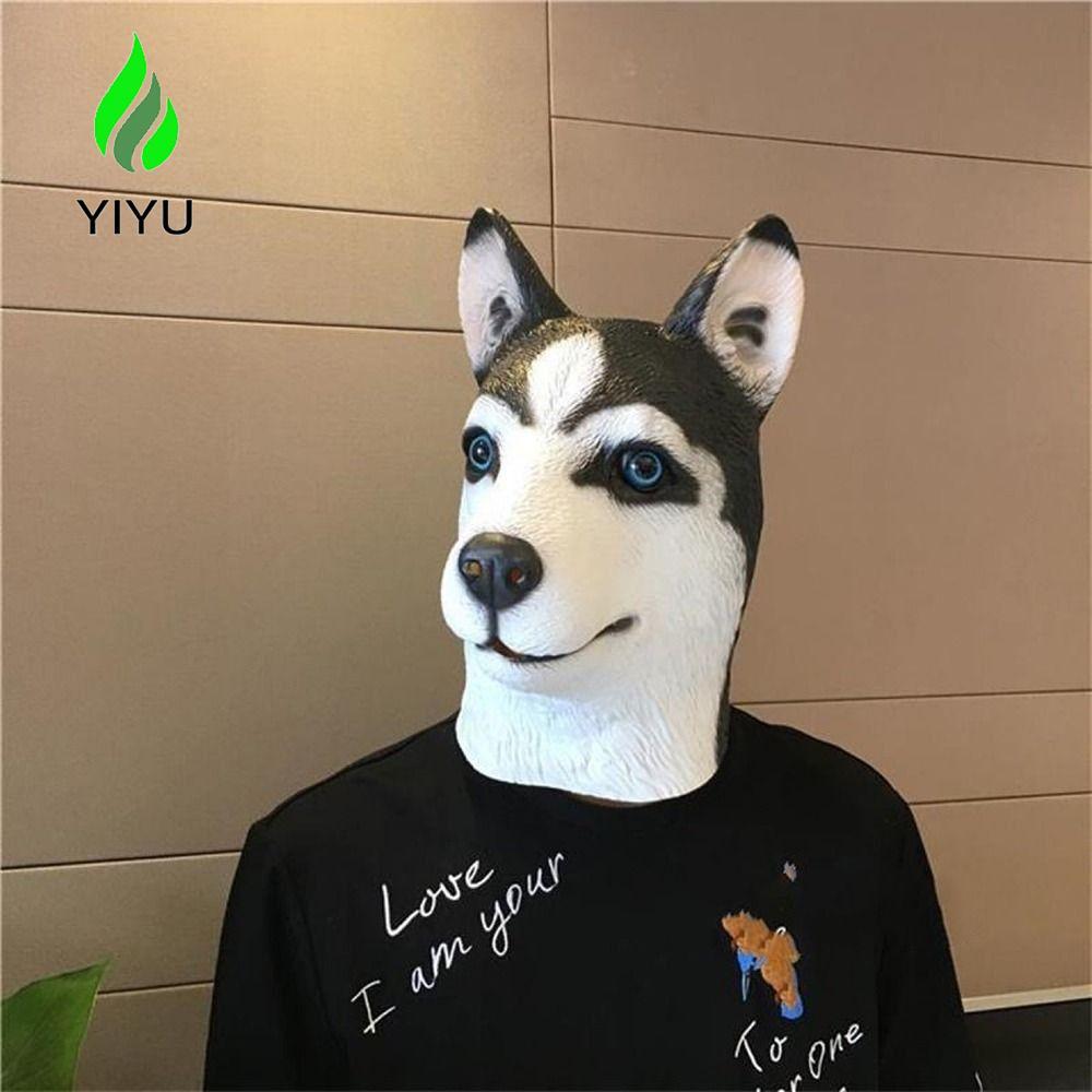 YIYU Mặt nạ Halloween Dành Cho Nam Mặt nạ Cosplay Donkey Đầu Dành Cho Nữ Điên Cao Su Lừa Đồ Chơi Độn