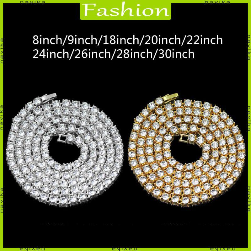 Iced Tennis Chain Men Chunky Necklace Cubic Zircon Miami Cuban Link ChainJewelry