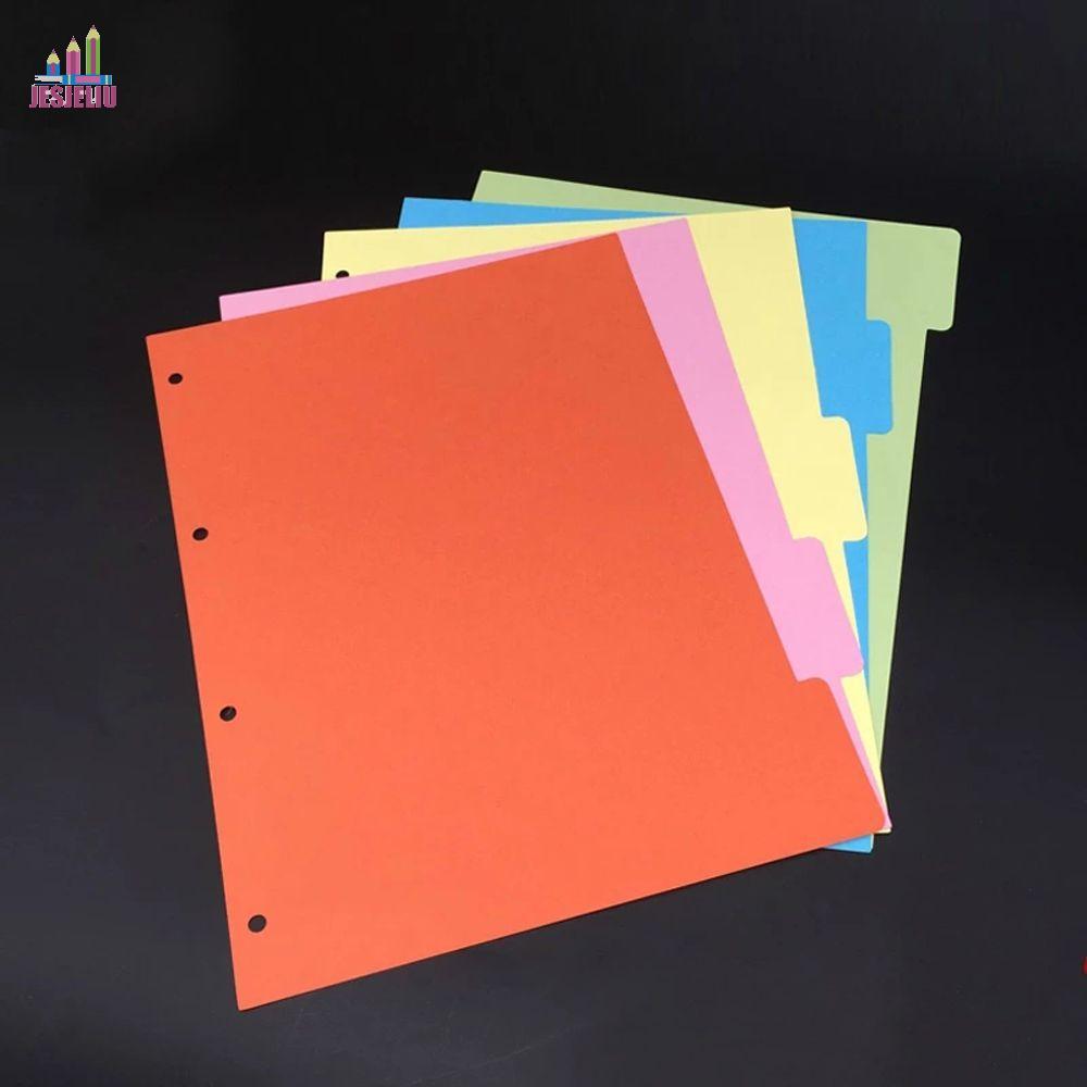 JESJELIU Binder Dividers Chủ đề Đồ dùng học tập 5 cái / bộ Planner Classified Lables Tab Dividers In