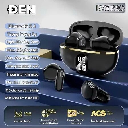 Tai nghe nhét tai KY5 PRO tích hợp Mic âm thanh Hi-Fi Tai nghe Bluetooth chống nước cho iP và Andrio