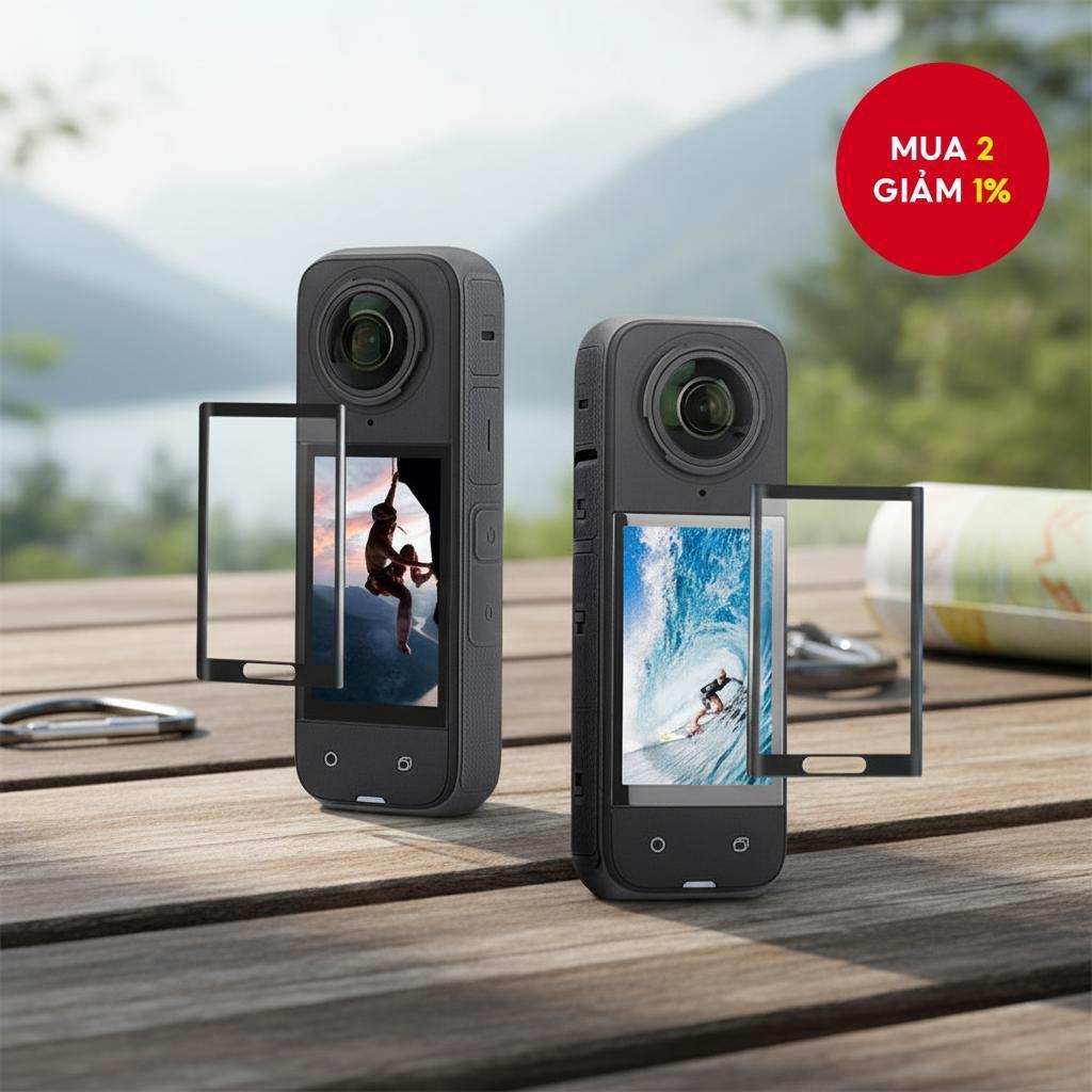 Phụ kiện máy ảnh phim Ultra HD - Miếng dán bảo vệ màn hình cong cho Insta360 X5/X4