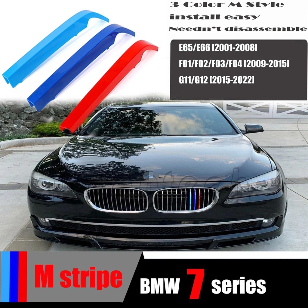 M Performance 3 Màu Nướng Kẹp Cho 05-22 BMW7 730d 730i 740i 750i 760i 760Li M760i B7 Sọc Lưới Tản Nh