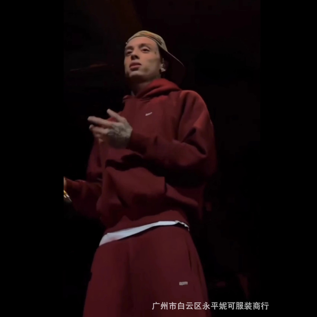 VF1V central cee Same Style6PM Tracksuit Embroidered Hooded Sweatshirt Loose Fit Sports Jacket