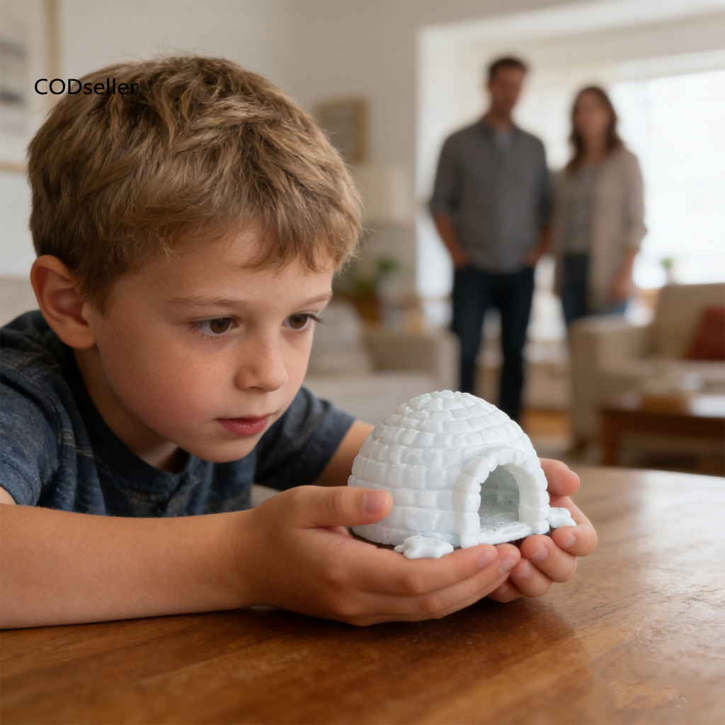 CODS Chơi tưởng tượng Igloo Trang trí bể cá Igloo Thu nhỏ Igloo Hình trang trí bể cá Mô hình nhà băn
