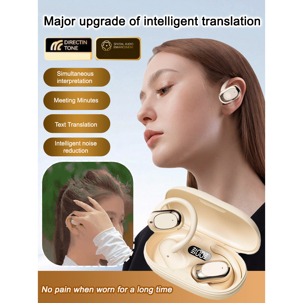 Wireless Headset Zero Sense Ear Hook Bluetooth Headset All-around Comfort Grade a Noise Reduction