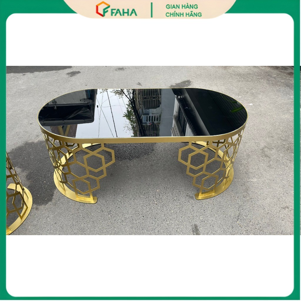 Bàn trà sofa mặt kính 60x120