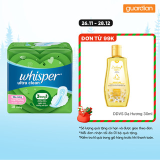 Băng Vệ Sinh Whisper Có Cánh 18 Miếng 