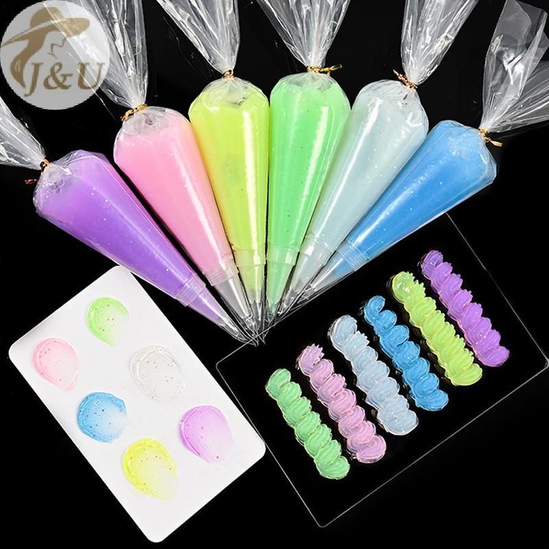 JU 50ml Antifreeze DIY Kit với Glitter Crystal giả và Candy Silicone Clay - Soft Modeling Clay cho C