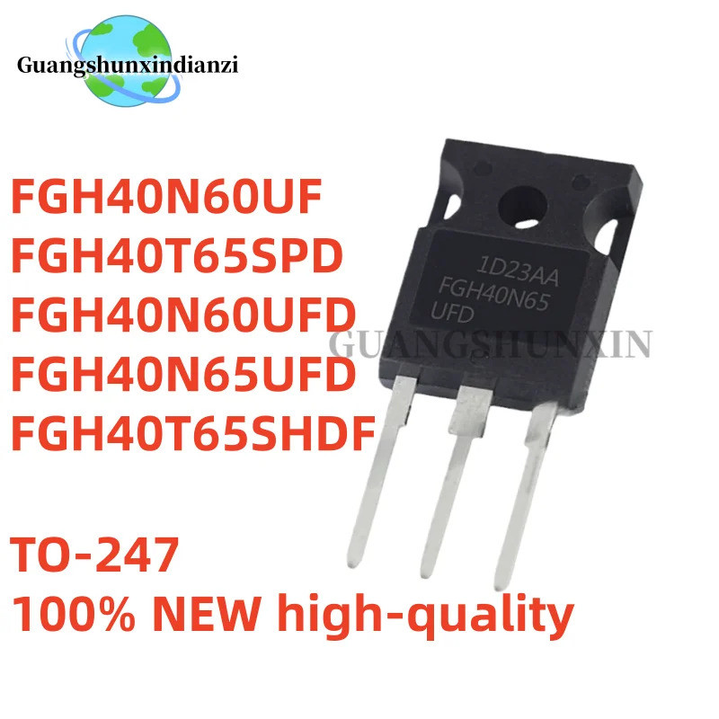 5 Chiếc FGH40N60UF FGH40T65SPD FGH40N60UFD FGH40N65UFD FGH40T65SHDF TO-247 Hiệu Ứng Trường Transisto