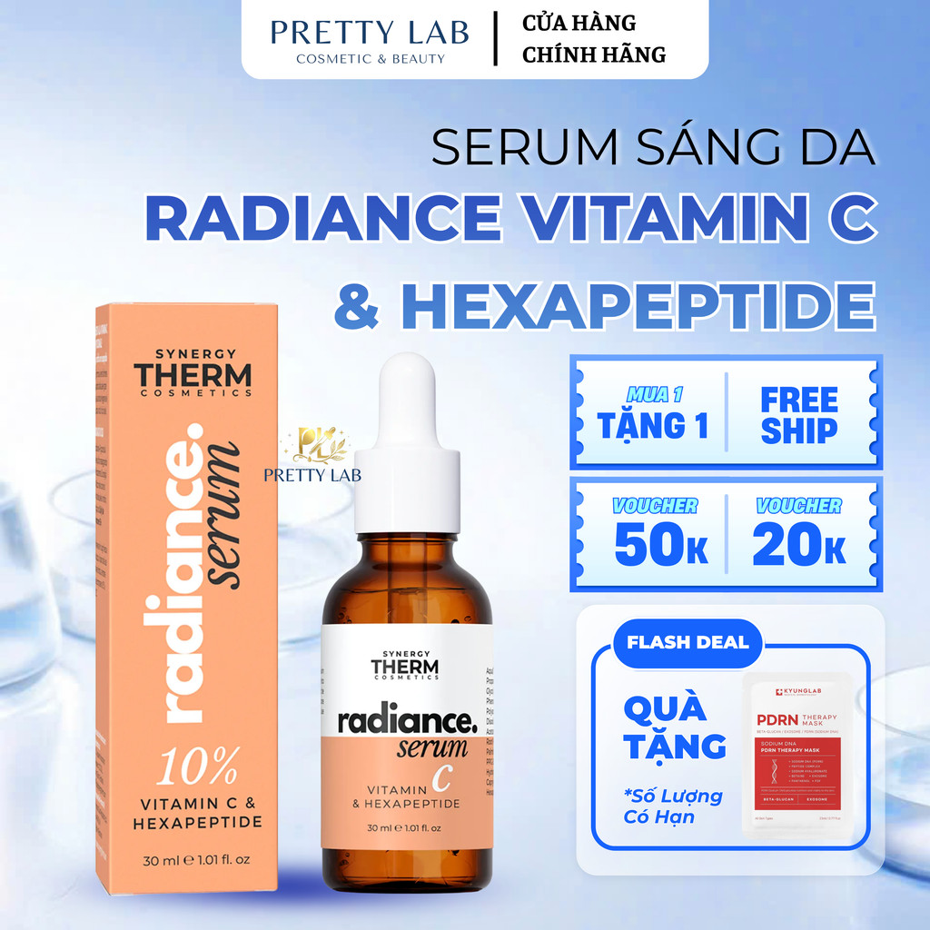 [Công Ty] Serum Synergy Therm Radiance Vitamin C & Hexapeptide Sáng Da, Chống Oxy Hóa 30ml