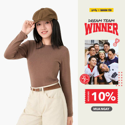 Áo thun dài tay trẻ em YODY XTRA-HEAT ôm body Giữ Nhiệt Cổ Tròn Cơ Bản TCTL25F005