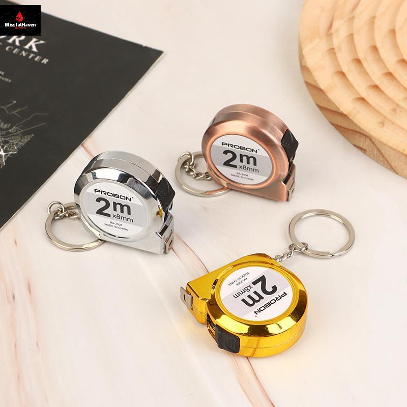 Mini Nhỏ Di Động Thước Băng Di Động Móc Chìa Khóa Di Động 2 M Thước Băng Thép Gia Đình