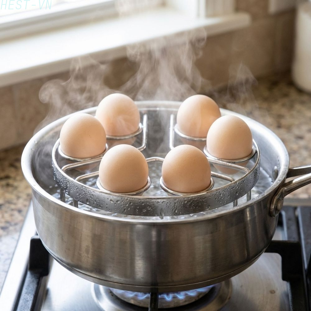 Egg Steamer Rack 304 Stainless Steel Construction Thickened Steel Bars