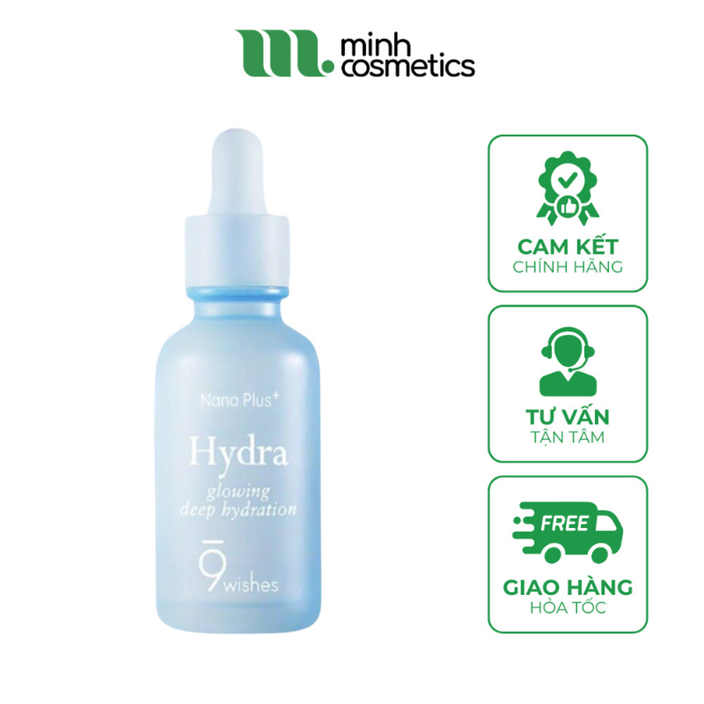 Tinh Chất Dưỡng Ẩm 9Wishes Hydra Ampule Nano Plus+ 30ml