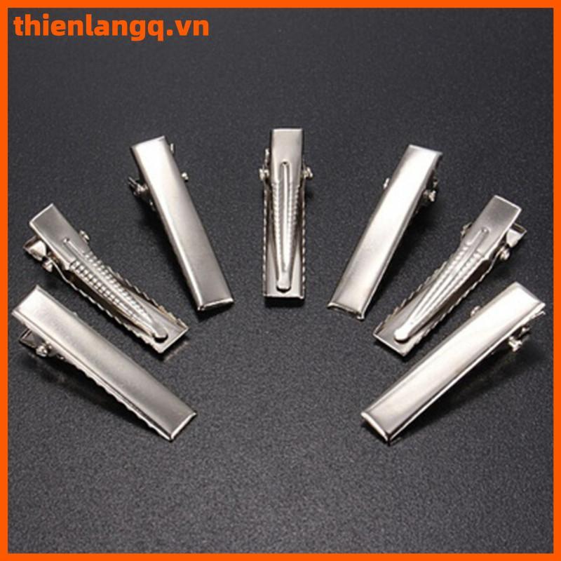 Thl 50 cái kẹp tóc kim loại dẹt màu bạc thời trang kẹp tóc dẹt kẹp tóc kim loại VN
