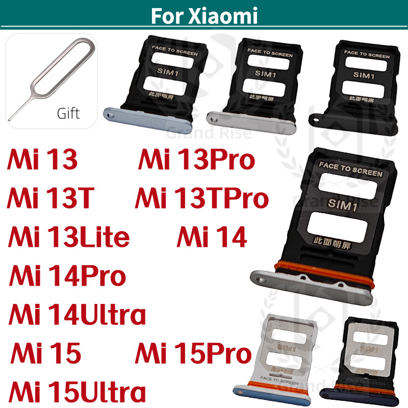 1 Chiếc Khay Thẻ SIM Cho XIAOMI 13 13Pro Mi 13T Mi 13TPro Mi 13Lite Mi 14 Mi 14Pro Mi 14Ultra Mi 15 
