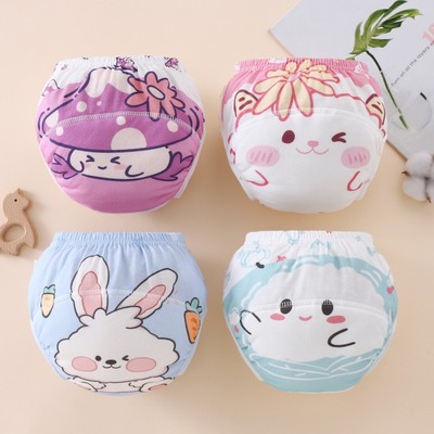 Quần tập đi bô cho trẻ mới biết đi Vải không thấm nước có thể giặt được Đồ lót tập đi vệ sinh cho bé có thể tái sử dụng