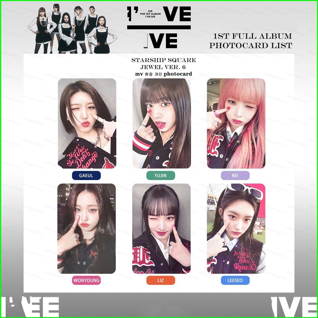 6 Cái / bộ IVE Ive IVE StarShip Entertainment LOMO thẻ sưu tập thẻ Yujin Gaeul Wonyoung LUZ Rei Lees