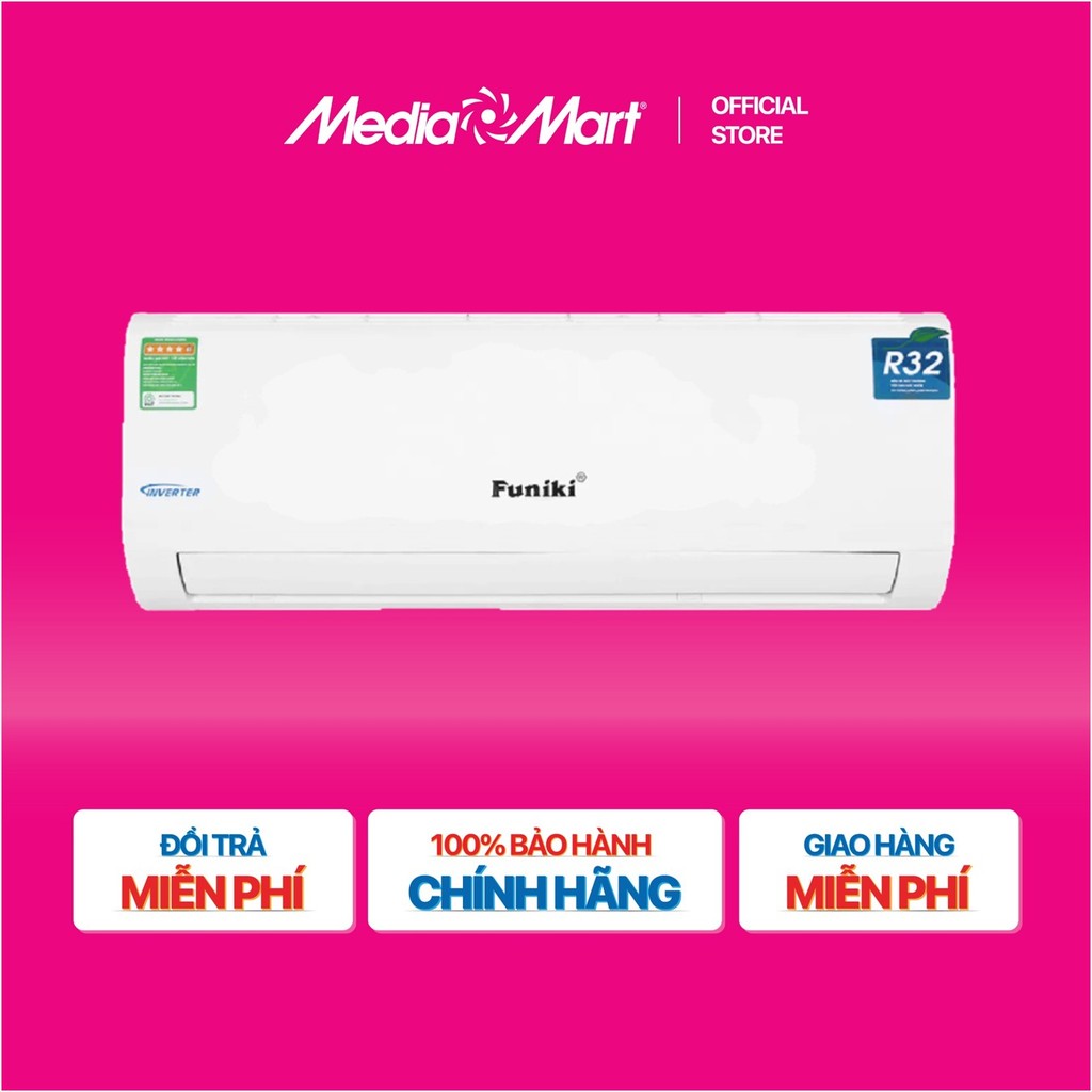 [MEDIAMART] - Điều hòa Funiki 1 chiều Inverter 9.000Btu/1HP HIC 09TMU - FREESHIP,Bảo hànhchínhhãng