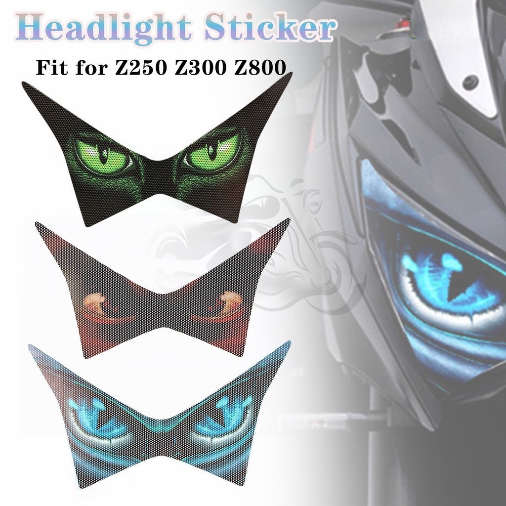 Phù Hợp Cho KAWASAKI 2013 - 2020 Z800 Z250 Z300 Phụ Kiện Xe Máy Đèn Pha Bảo Vệ Miếng Dán Decal ZR800