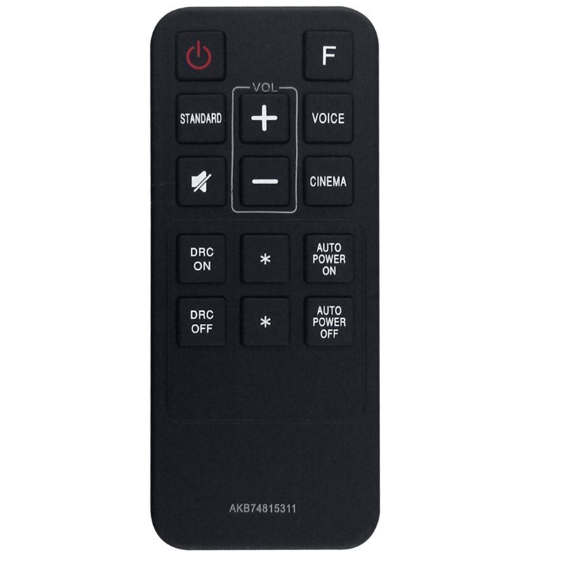 Thay thế AKB74815311 Điều khiển từ xa cho thanh âm thanh AKB74815301 LAS260B LAS160B LAS453B S45A1-D