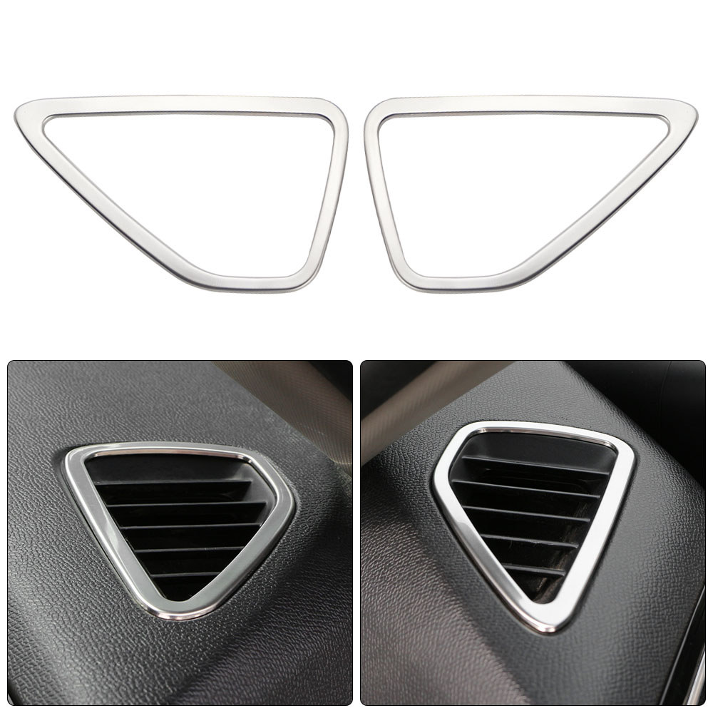 Vỏ lỗ thông hơi AC phía trước ô tô bằng thép không gỉ cho Peugeot 2008 2019-2023 E2008 2020-2022 208