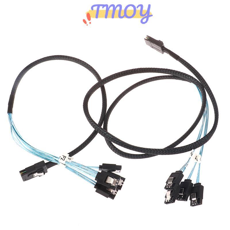 Cáp SATA TMOY SAS Mini-SAS SFF-8087 Đến 4 Cáp SATA Mini SAS 4i SFF8087 36P Đến 4 Cáp SATA 7P 12Gbps 