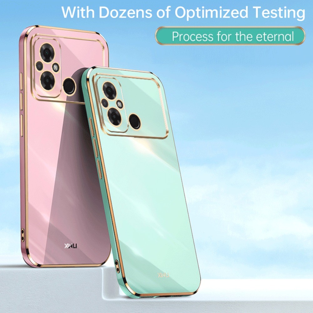 Mạ Khung Vuông Ốp Lưng Điện Thoại Redmi 12C 22120RN86G, 22120RN86I, 22126RN91Y, 2212ARNC4L Vỏ Bảo Vệ