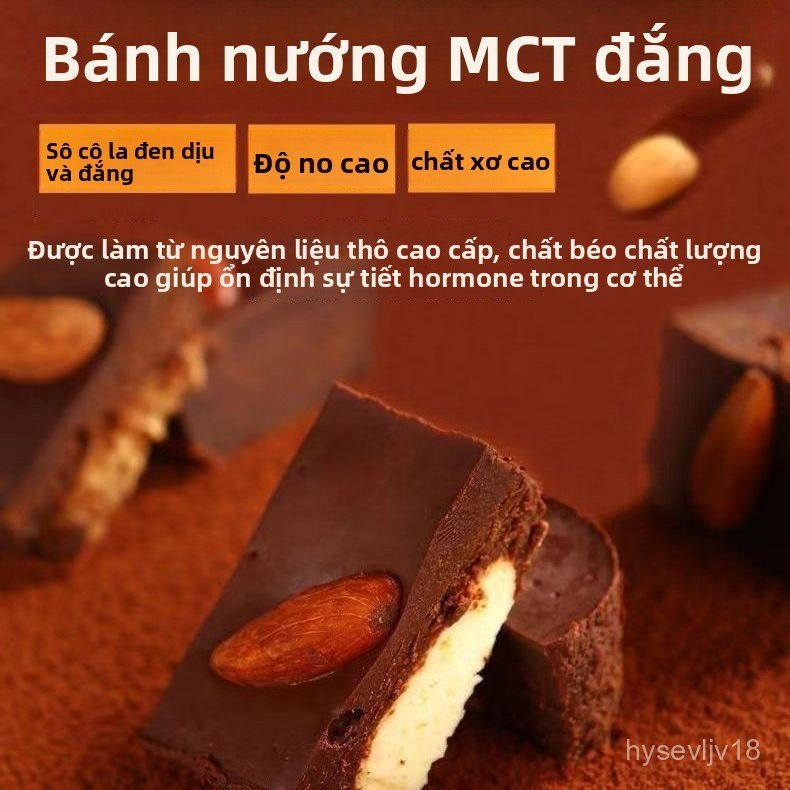 Brownie Socola Đắng MCT Keto Không Đường Ít Calo Bổ Dưỡng Healthy Ăn Liền Đã