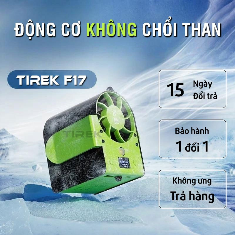 Quạt Mini Đeo Thắt Lưng Tirek F17 - Động Cơ Không Chổi Than - Quạt Làm Mát Lưng. Chạy 12-32h. Dung L