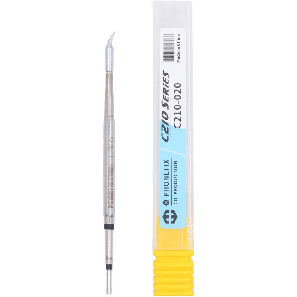 Đầu sắt hàn Dụng cụ hàn thay thế Đầu hàn C210 T26D cho JBC210 0-300 °C(Đầu cong C210 002)