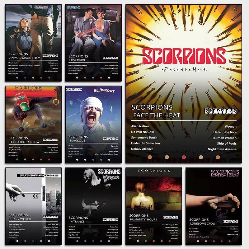 Cổ Điển Bọ Cạp Ban Nhạc Rock Canvas In Album Cổ Điển Lonesome Crow _ Acoustica _ Crazy World Cover M