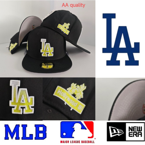 Mũ bóng chày Los Angeles Dodgers thêu vàng màu đen