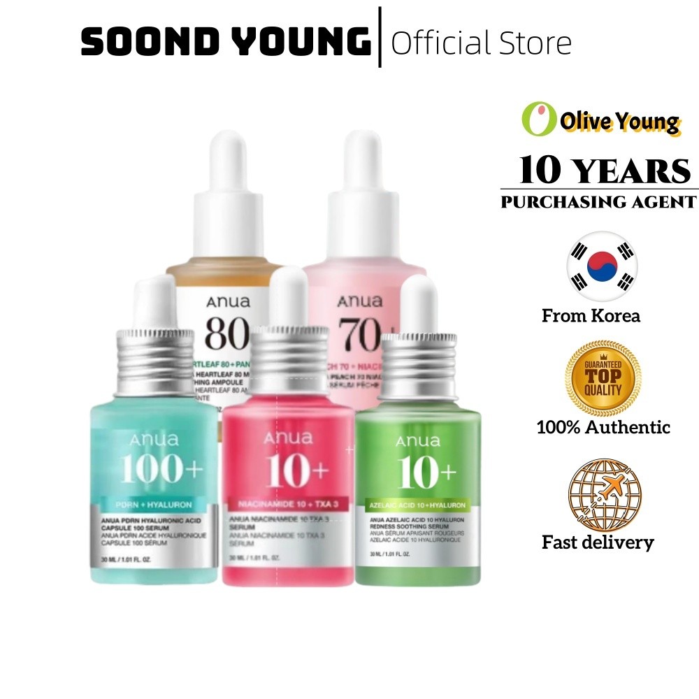 [ANUA] 10% + 4% | 10% + Hyaluron | PDRN 30ml |HEARTLEAF 80 + PANTHENOL|