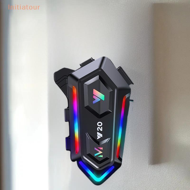 [Initiatour] Tai nghe mũ bảo hiểm xe máy Y20 Mũ bảo hiểm chống nước xe máy Tai nghe âm thanh nổi RGB