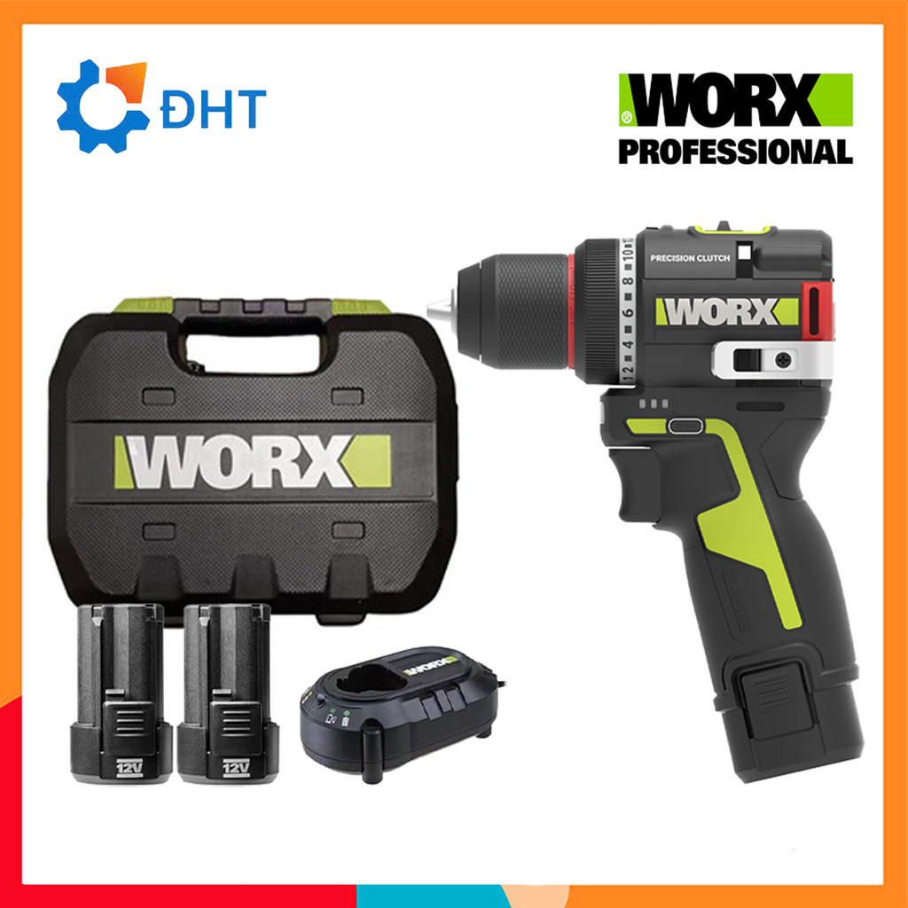 Máy khoan pin Worx WU135 - Chính hãng trang bị ly hợp cao cấp Smart Clutch